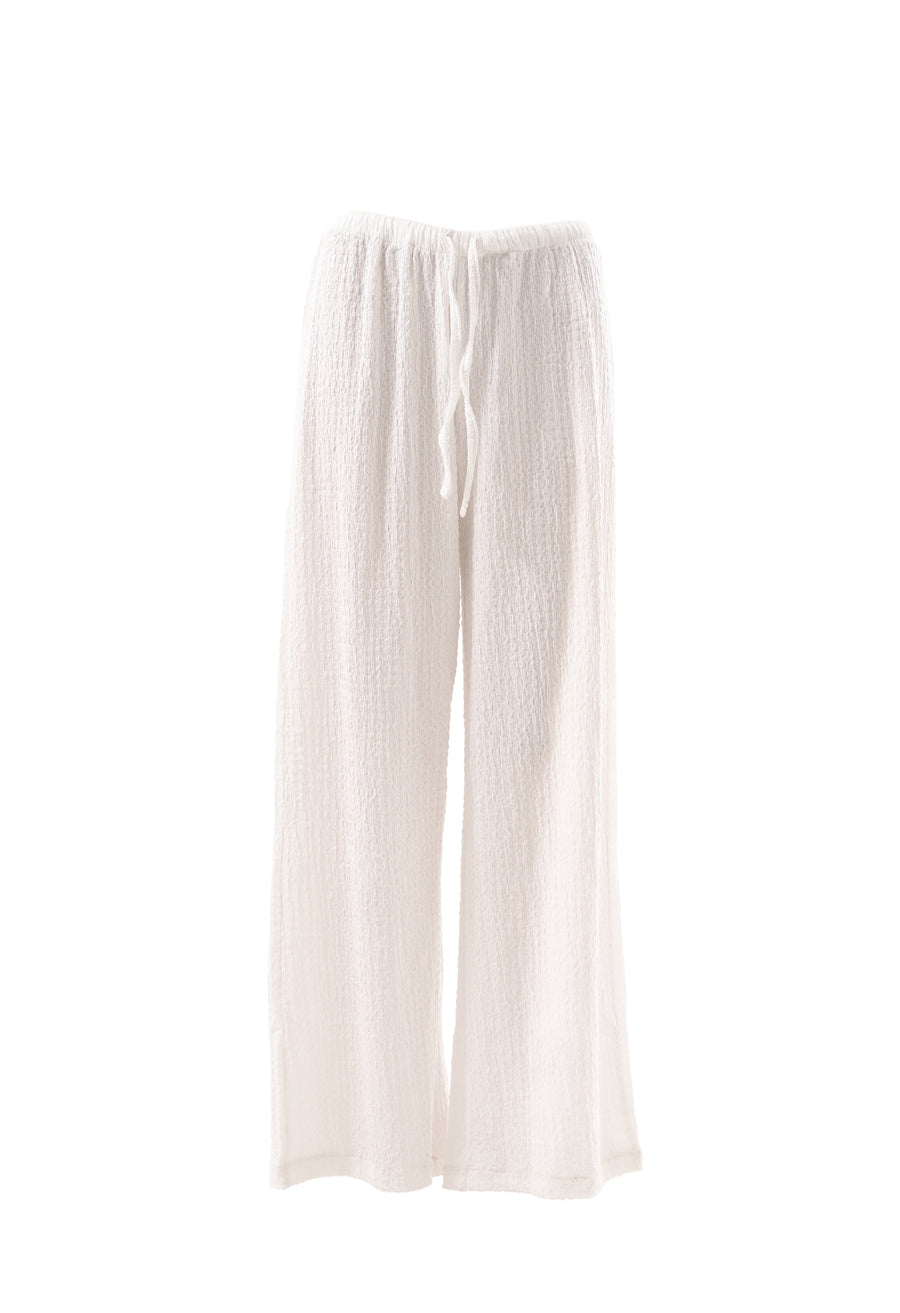 Aligned Pants in White