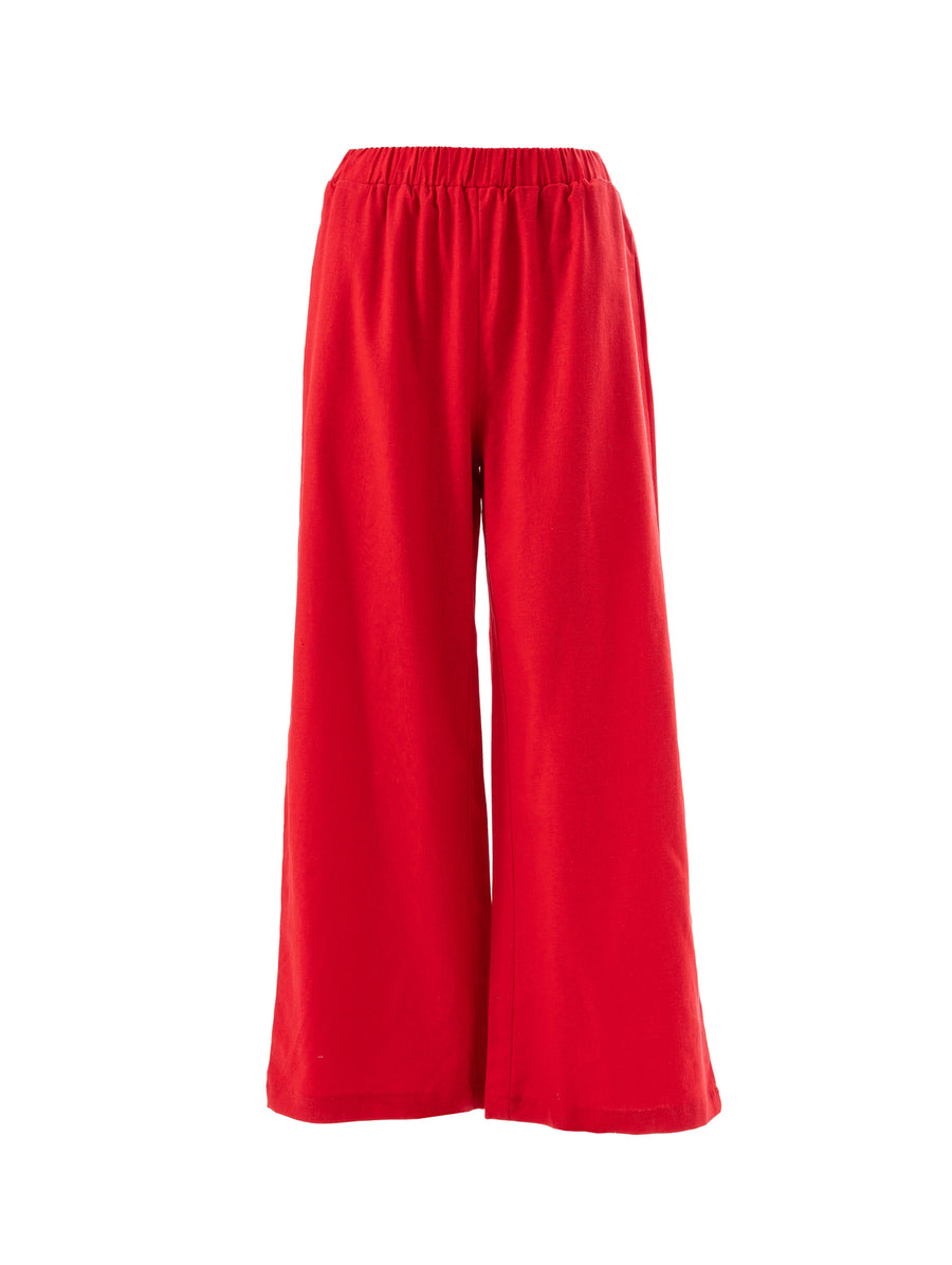 Heat Linen Pants in Red
