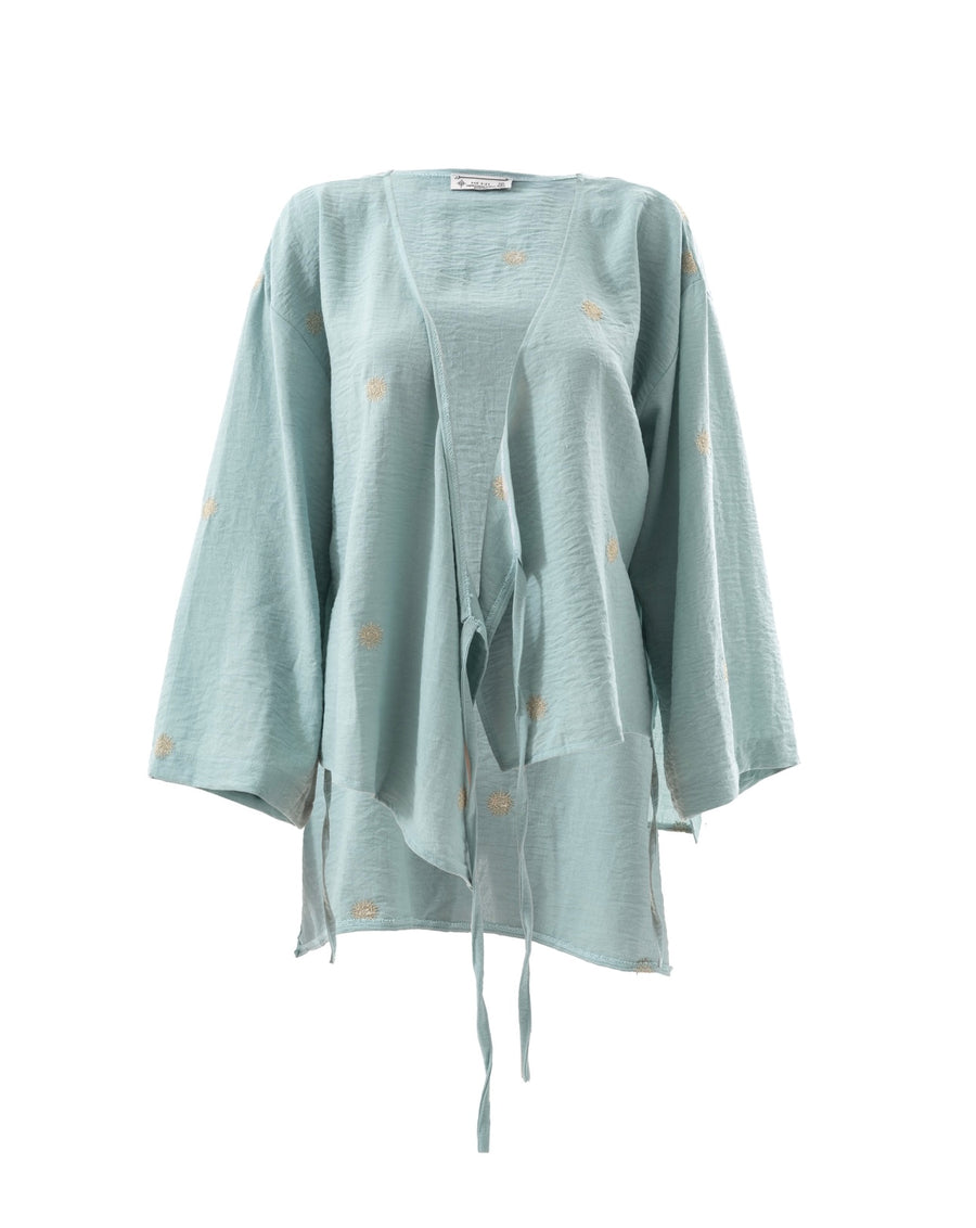 Wrap Me Top in Turquoise