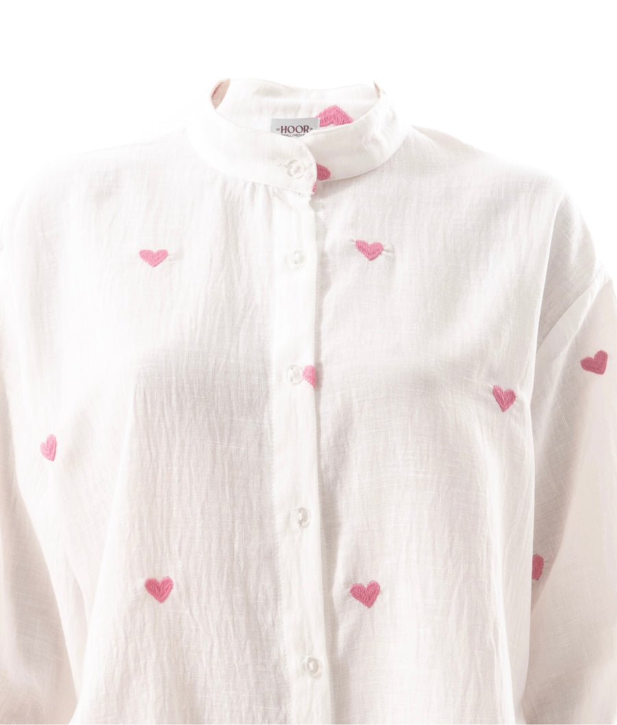 Tie Front Shirt in White