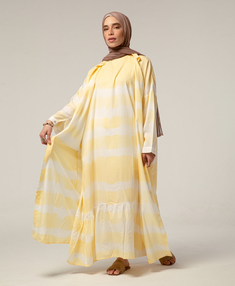 Dye Shirt Dress in Yellow