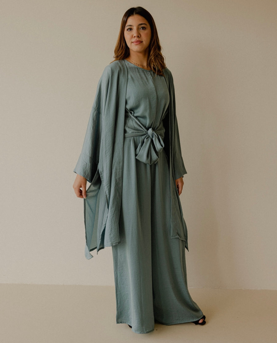 HOOReya Belted Jumpsuit in Petrol