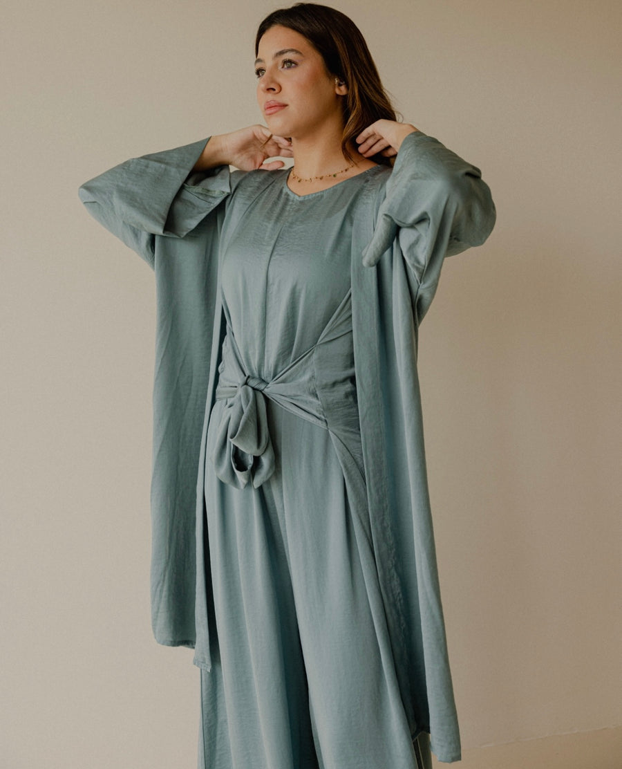 HOOReya Belted Jumpsuit in Petrol