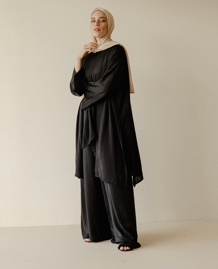 HOOReya Belted Jumpsuit in Black