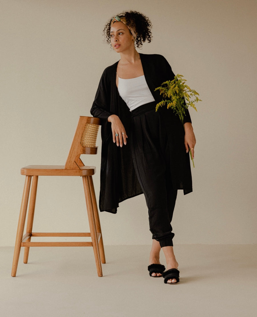 Add on Kimono in Black