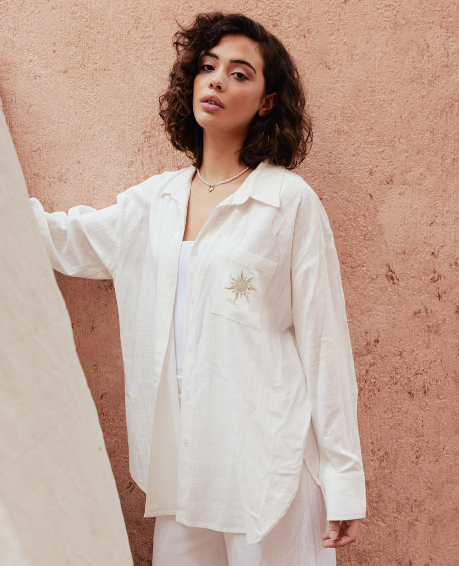 Good-Day Linen Shirt in White