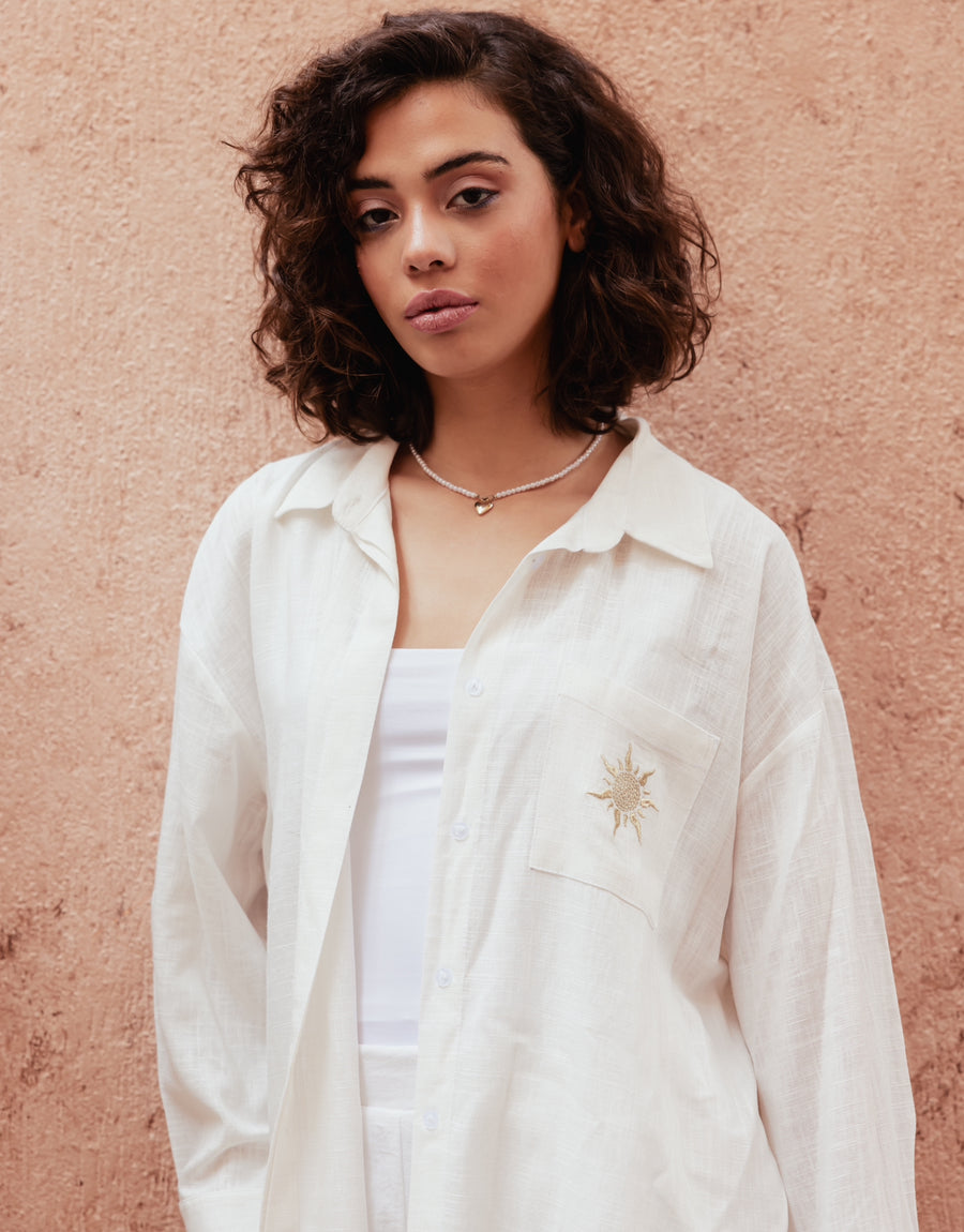 Good-Day Linen Shirt in White