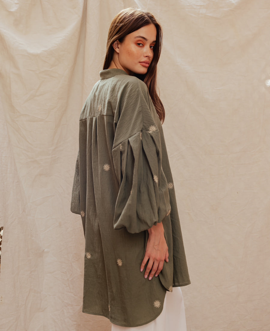 Puffy Sun Shirt in Olive