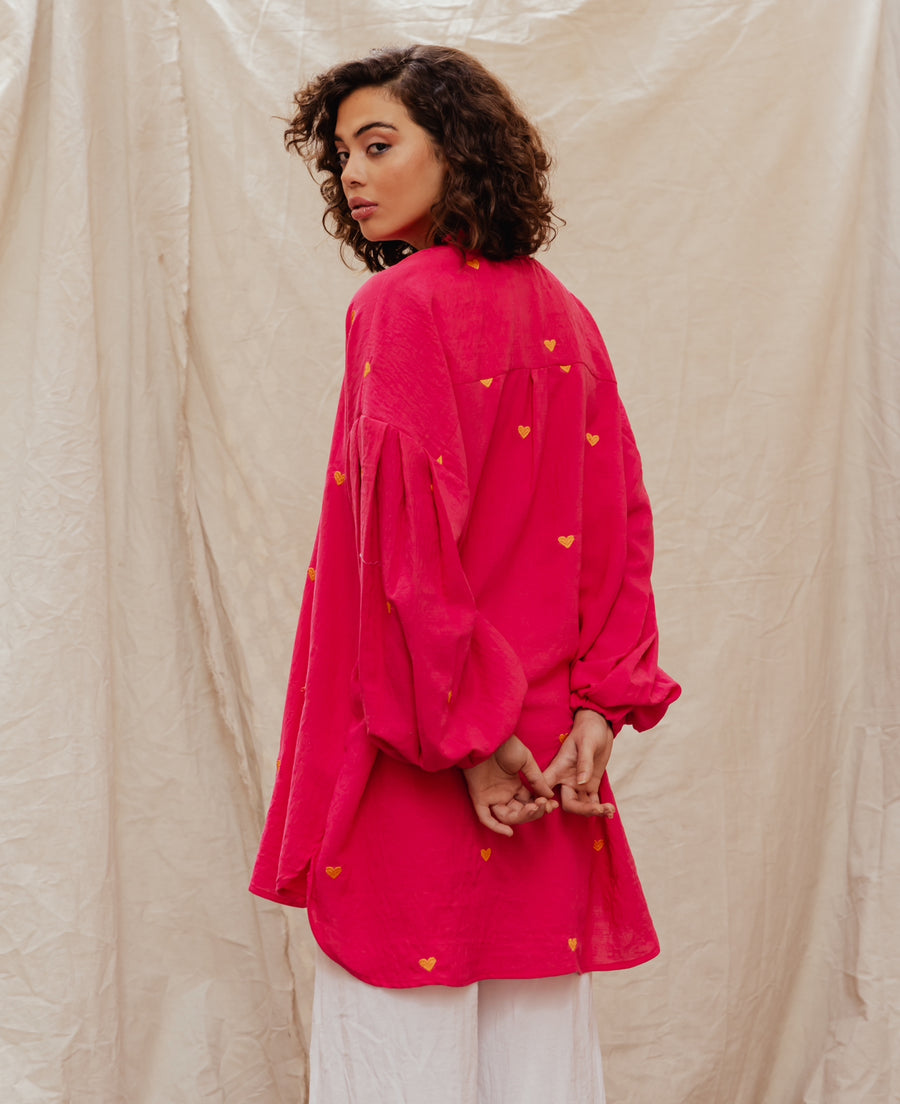 Puffy Hot Shirt in Fuchsia