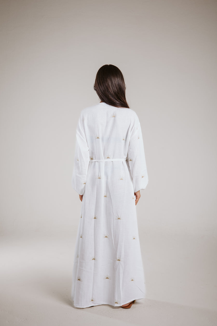 Sun Wrap Dress in White