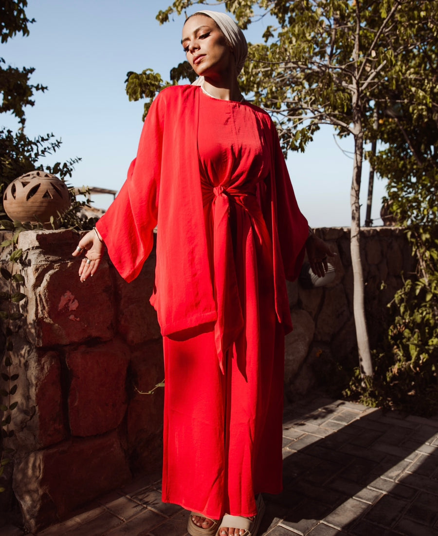 Add on Kimono in Red