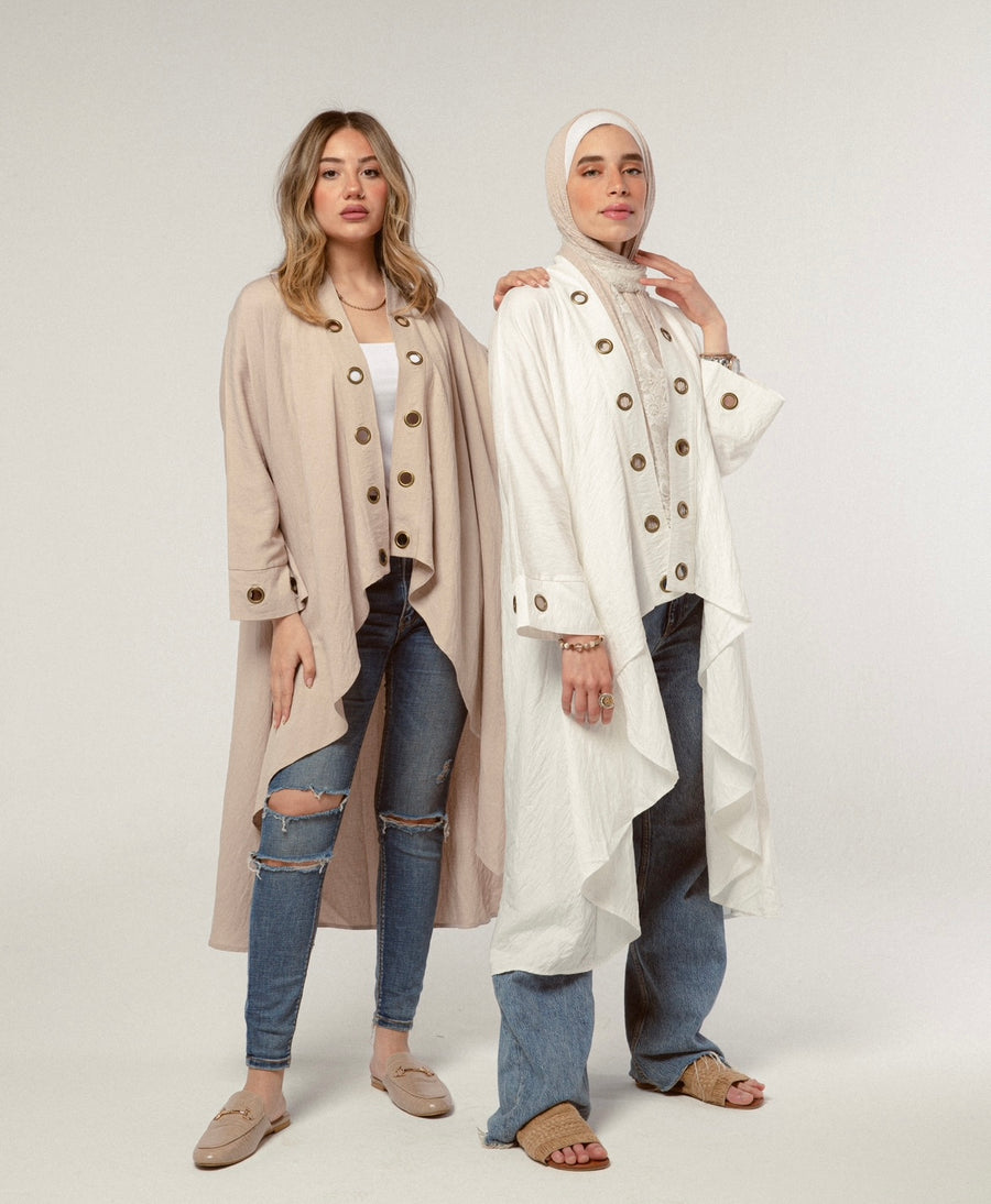 Hoopla Cardigan in Beige