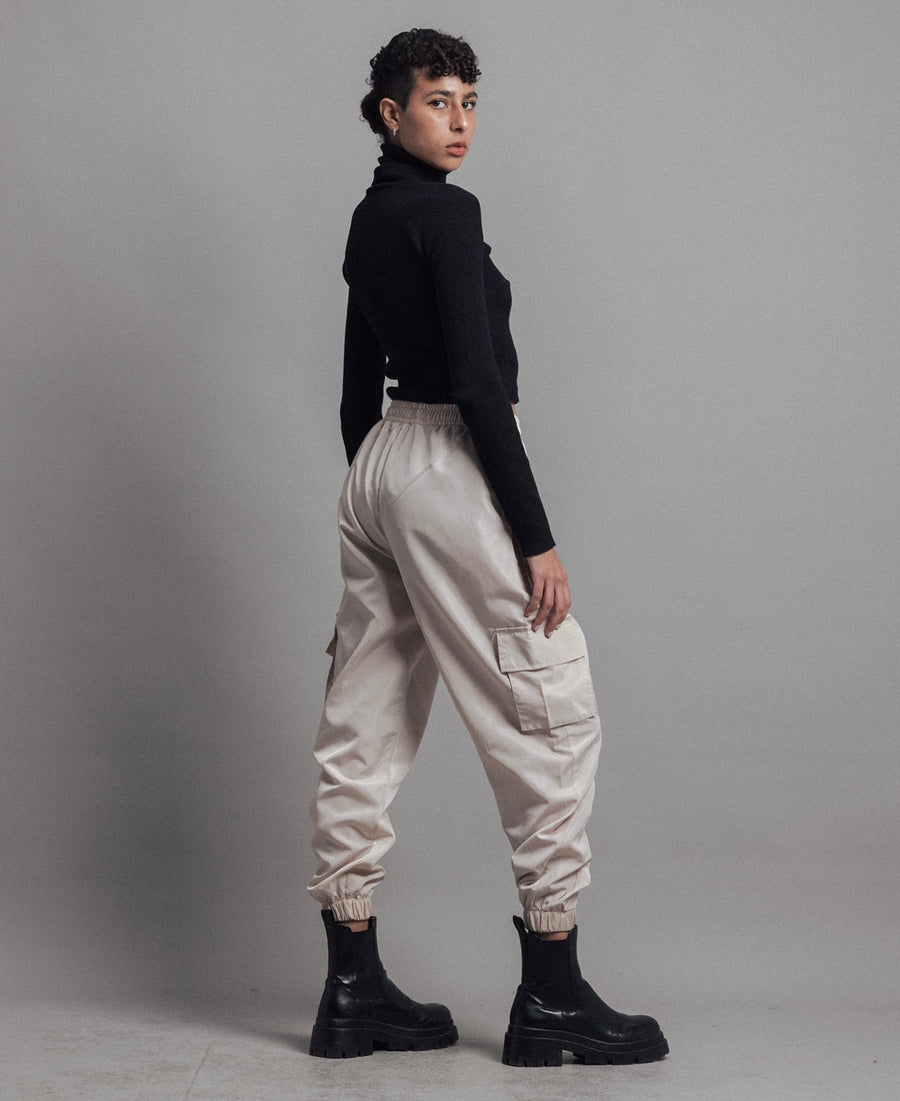 Cargo Waterproof Pants in Off-White