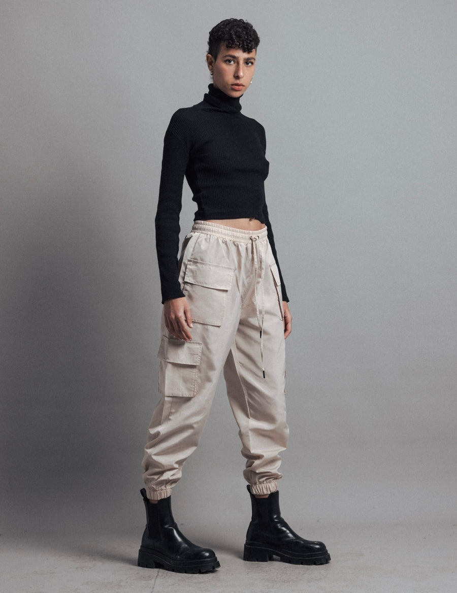 Cargo Waterproof Pants in Off-White