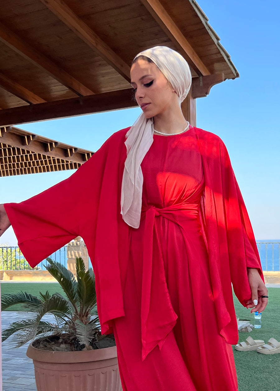 Add on Kimono in Red