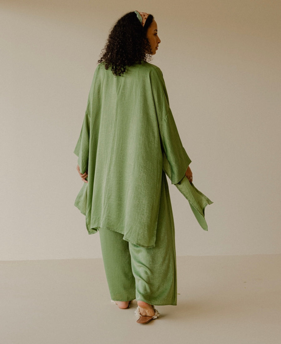 HOOReya Belted Jumpsuit in Green